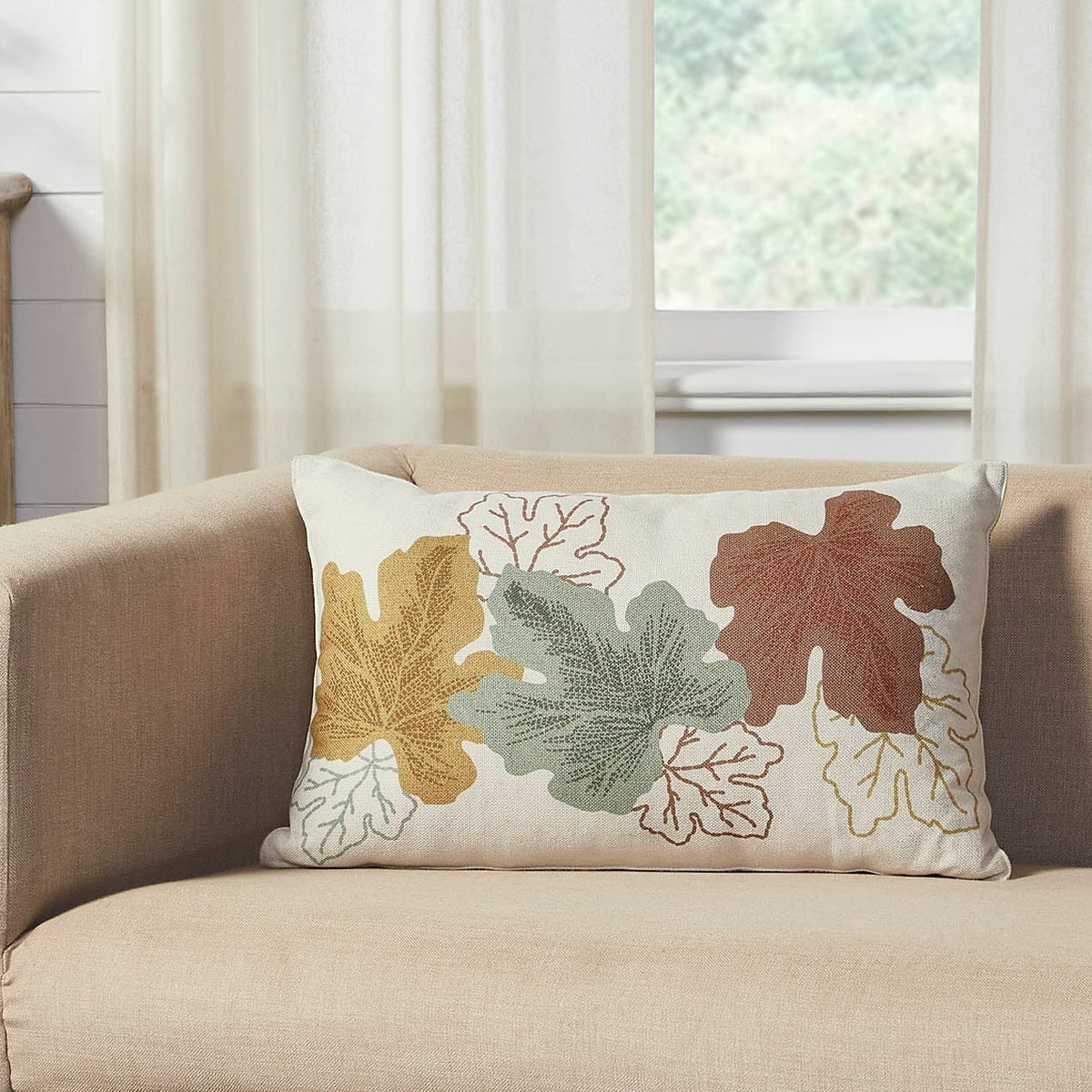 Bountiful Leaves Autumn Throw Pillow