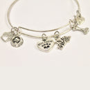 Dog Lover Bangle Charm Bracelet