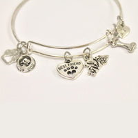 Dog Lover Bangle Charm Bracelet