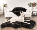 PupRug by Paw.com®  Faux Fur Orthopedic Dog Bed: Curve Midnight Black