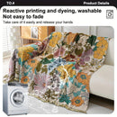 Linen Sofa Cover | Floral Tassel Throw, Pet-Friendly & Non-Slip