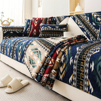 Boho Couch Cover - Chic Snow Chenille Sofa Slipcover