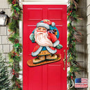 Cool Snowboarding Santa Door Hanger