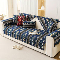 Boho Couch Cover - Chic Snow Chenille Sofa Slipcover