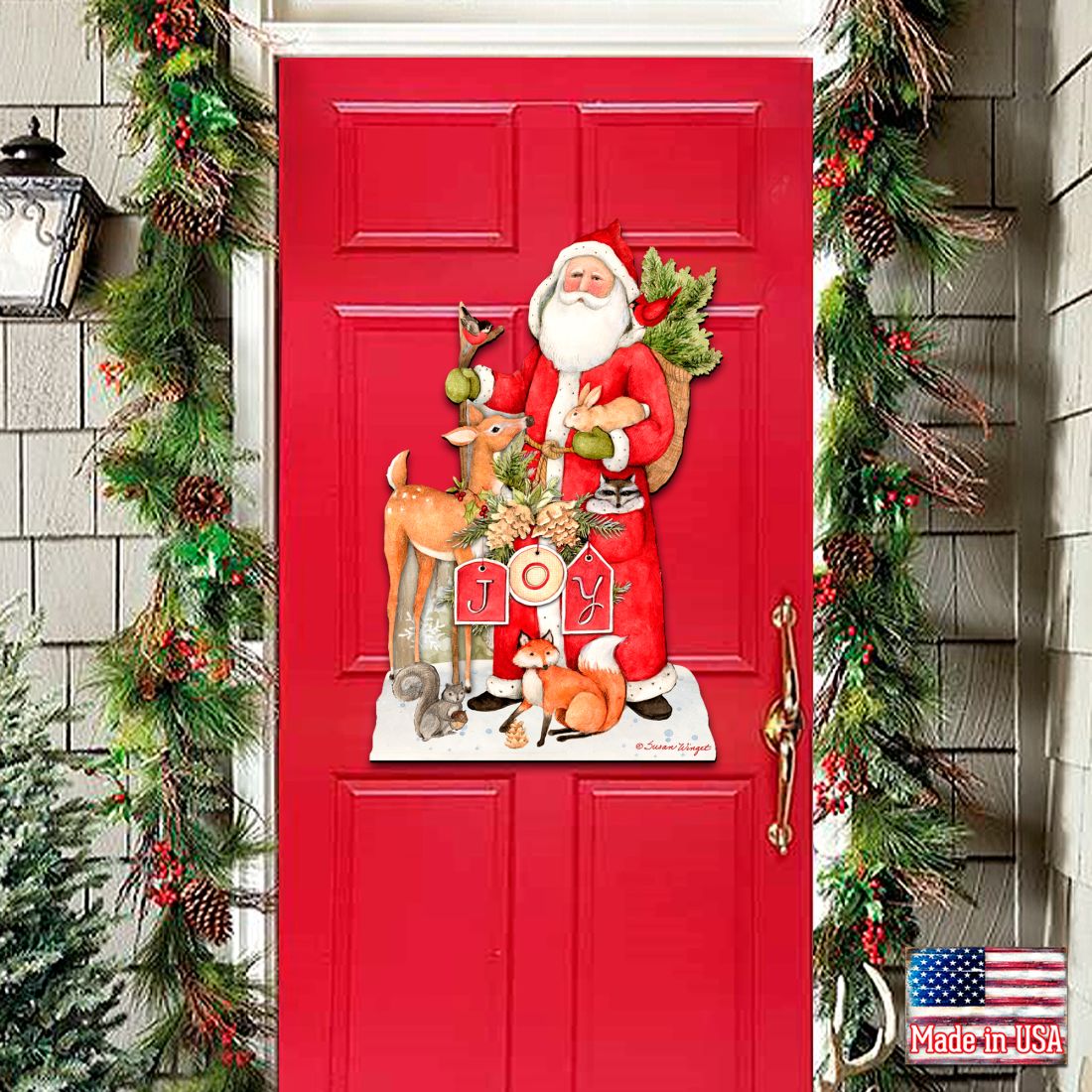 Nordic Santa & Woodland Friends Door Decor