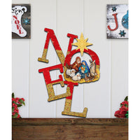 NOEL Nativity & Star of Bethlehem Door Hanger