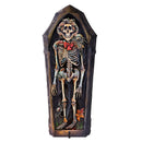 Skeleton Coffin Freestanding Wood Yard Decor
