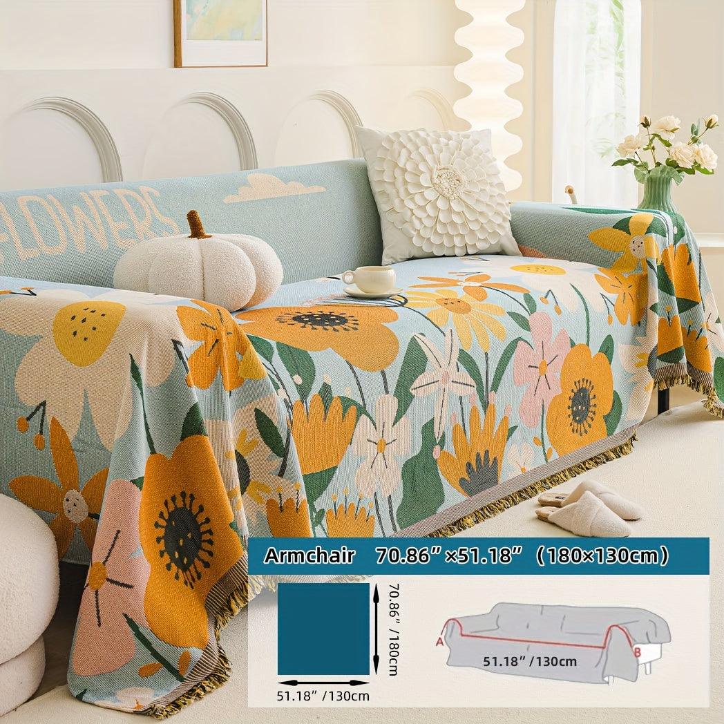 Flowers In Flowers-cotton / 70.87*51.57inch