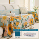 Boho Chic Double-sided Chenille Sofa Cover with Tassels - All-Season