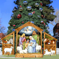 O Come Let Us Adore Him Nativity Scene Lawn Art
