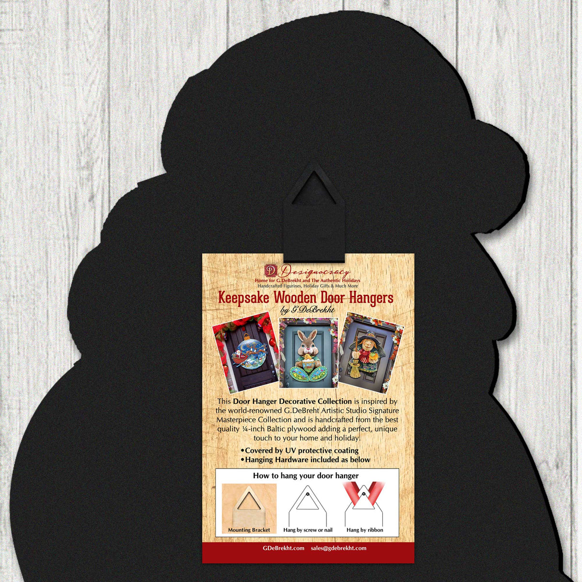 Halloween Cat in a Hat Holiday Door Decor by G. DeBrekht - Halloween Decor - 8652792H