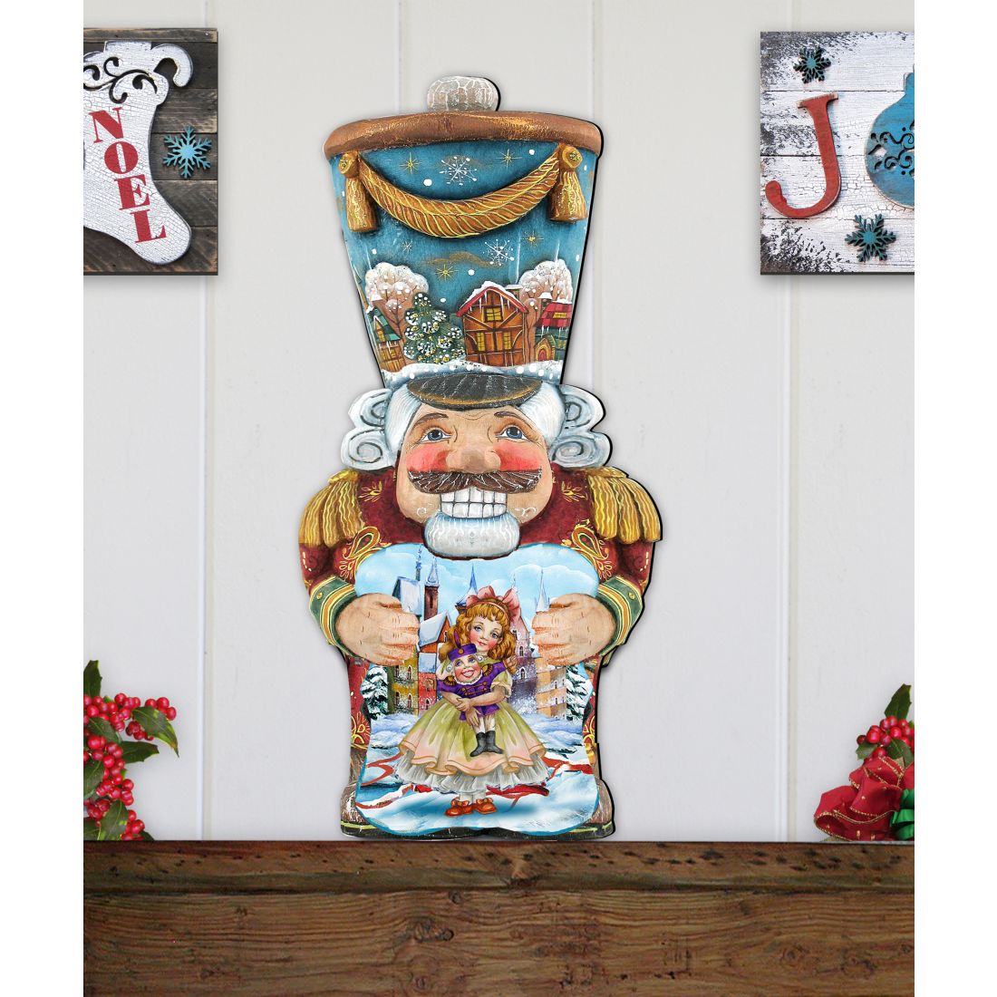 Traditional Nutcracker Christmas Door Decor