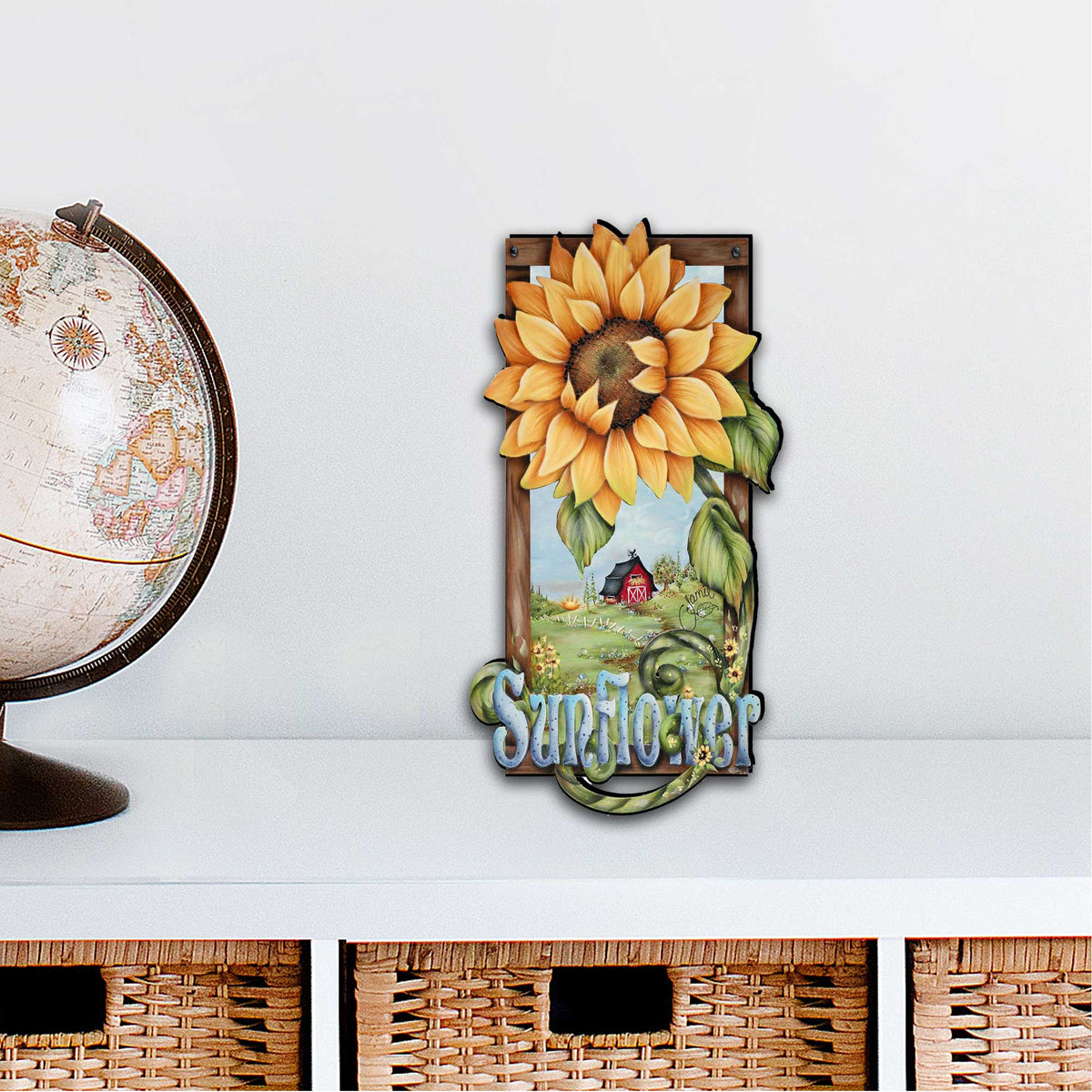 Sunflower Farms Fall Wood Door Sign