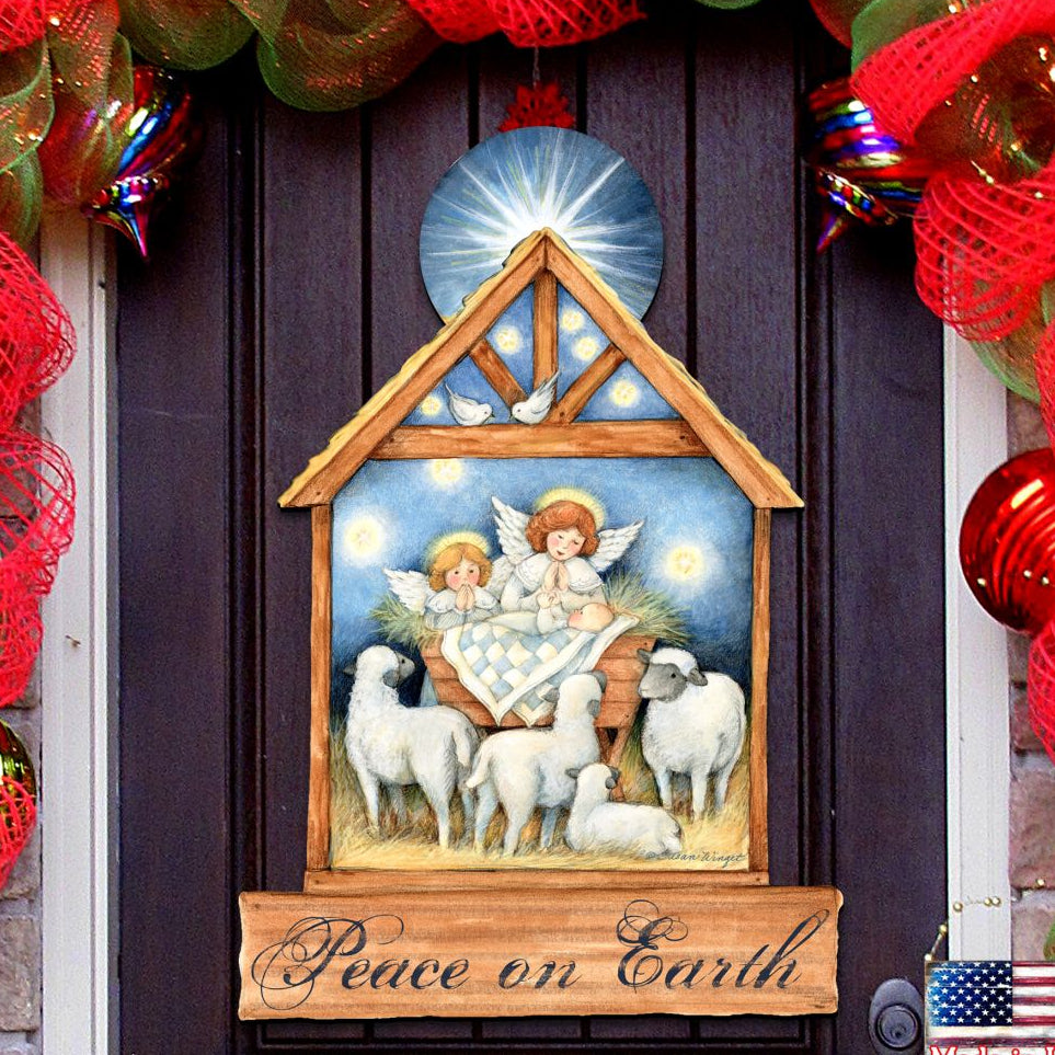 Peace on Earth Door Hanger
