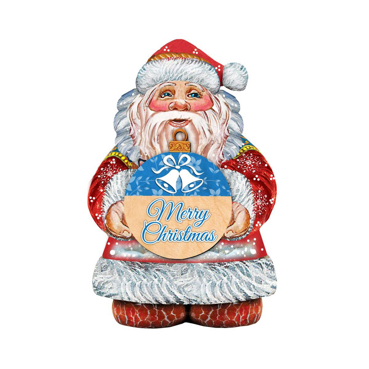 Traditional Merry Christmas Santa Claus Door Hanger
