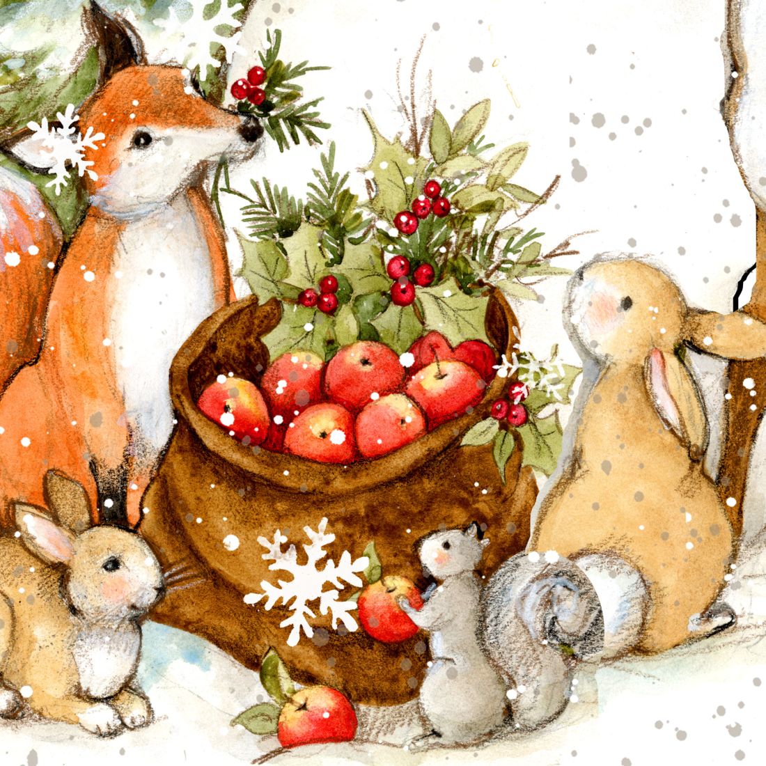 Storybook Snowman & Wildlife Friends Outdoor Decor