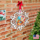 Snowflake Santa & Rudolph Reindeer Door Decor