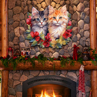 Kittens Holiday Front Door Art