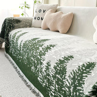 Large Sofa Cover with Contemporary Forest Design for Living Room