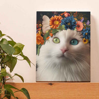 Personalized Pet Wall Art on Canvas - Romantic Floral Style