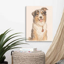 Personalized Pet and Owner Portrait on Canvas - Drawing and Watercolor Style
