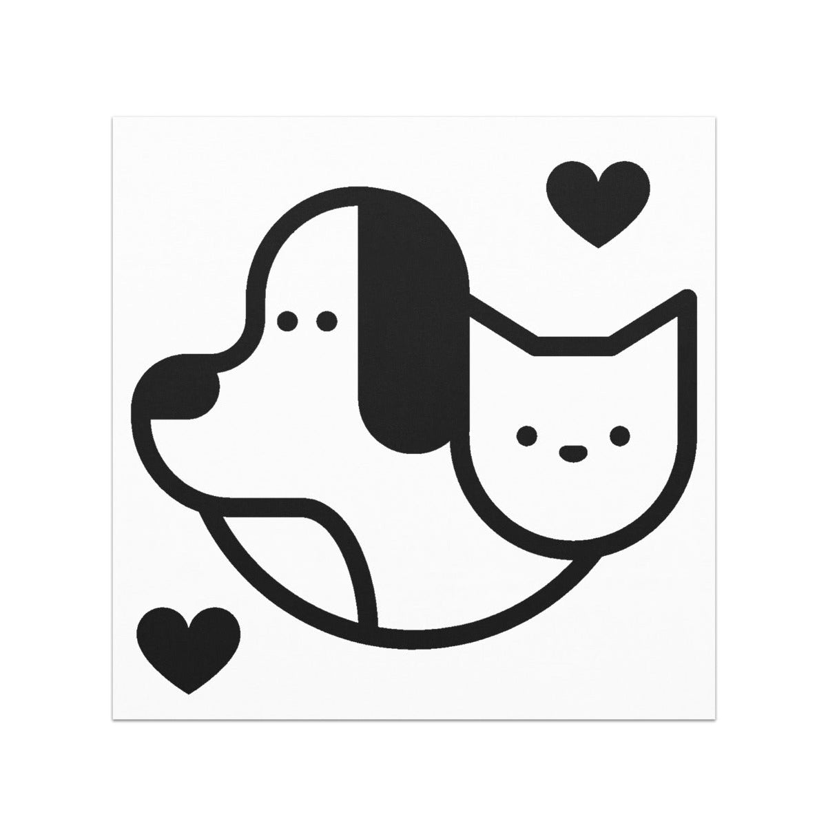 The Dog Hearts Cat Car Magnet