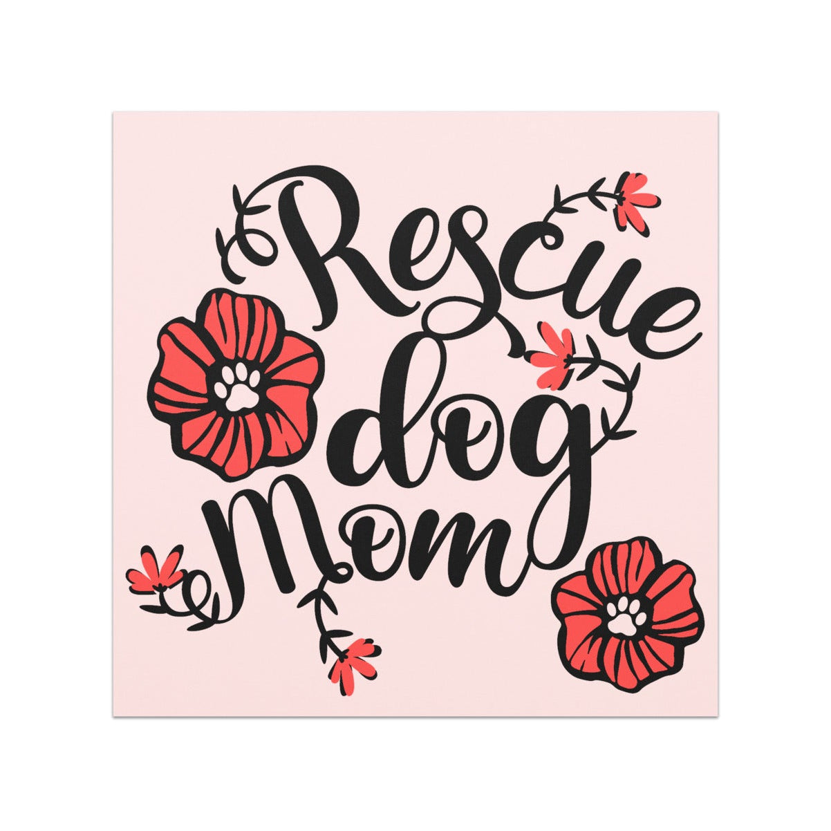 Rescue Dog Mom Car Magnet