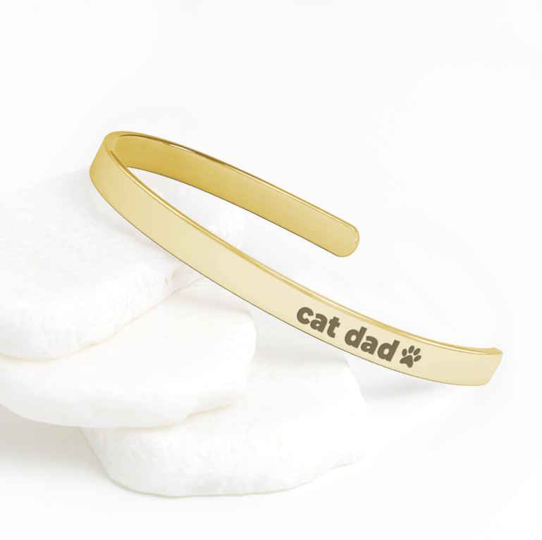 Cat Dad Bracelet in Gold, Rose Gold & Silver