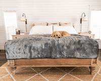 PupProtector™ Summer Short Fur Waterproof Throw Blanket - Charcoal Grey