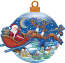 Christmas Eve Santa's Sleigh & Reindeer Door Hanger
