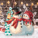 Vintage Snowman & Snowlady Lawn Art