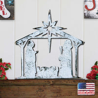 Rising Star Nativity Rustic Door Hanger