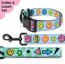 Smiley Faces Dog Collar & Leash