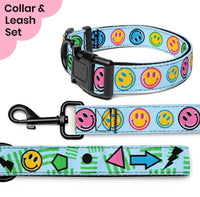 Smiley Faces Dog Collar & Leash
