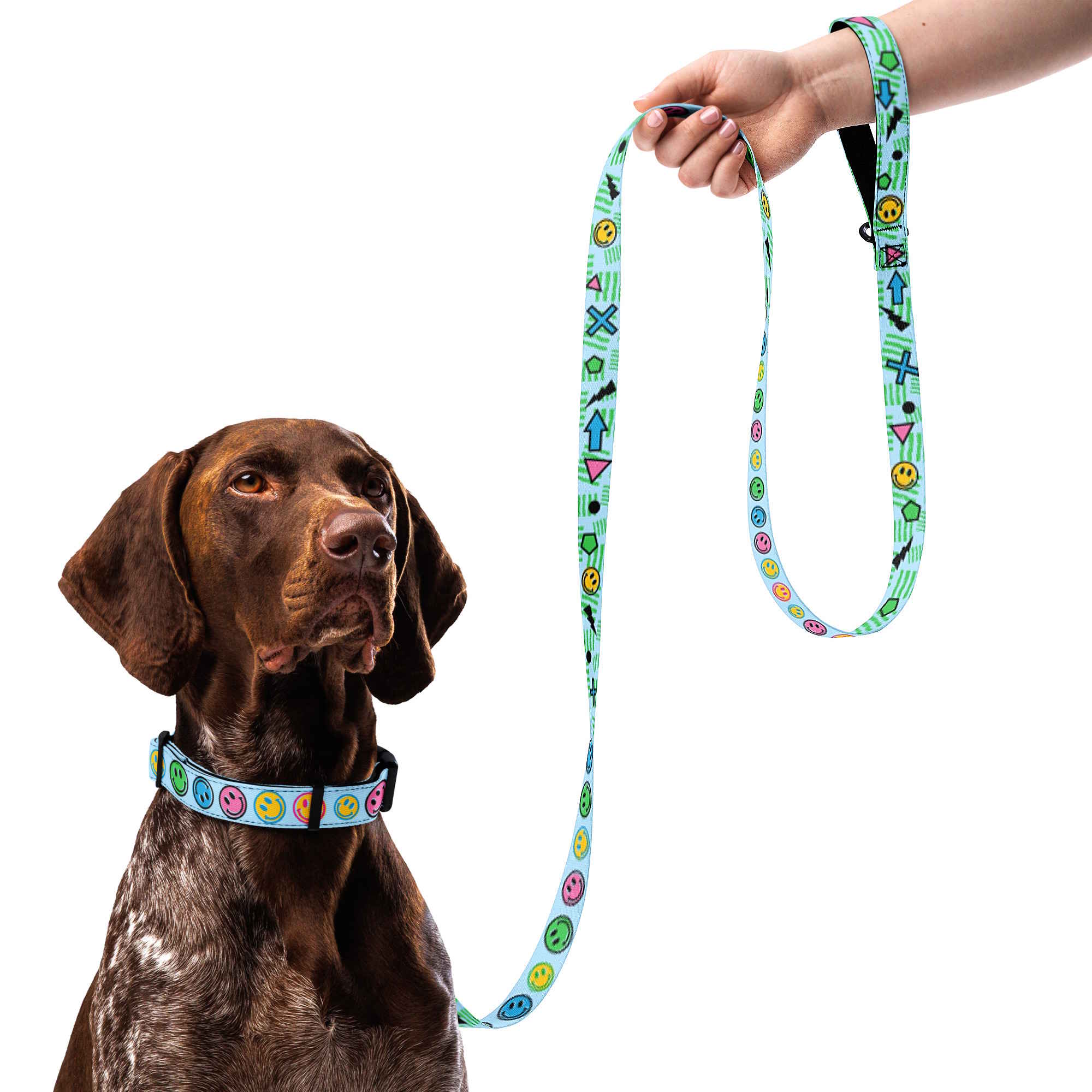 Smiley Faces Dog Collar & Leash