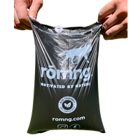 compostable plant-based dog poop bags + bamboo dispenser by rōmng