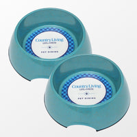 Eco-friendly Dog Bowl Set - Teal Blue