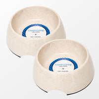 Eco-friendly Dog Bowl Set - White Swan