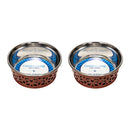 Farmhouse Dog Bowl Set in Stainless Steel