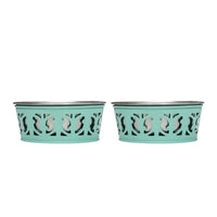 Farmhouse Dog Bowl Set in Stainless Steel