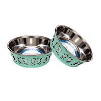 Farmhouse Dog Bowl Set in Stainless Steel