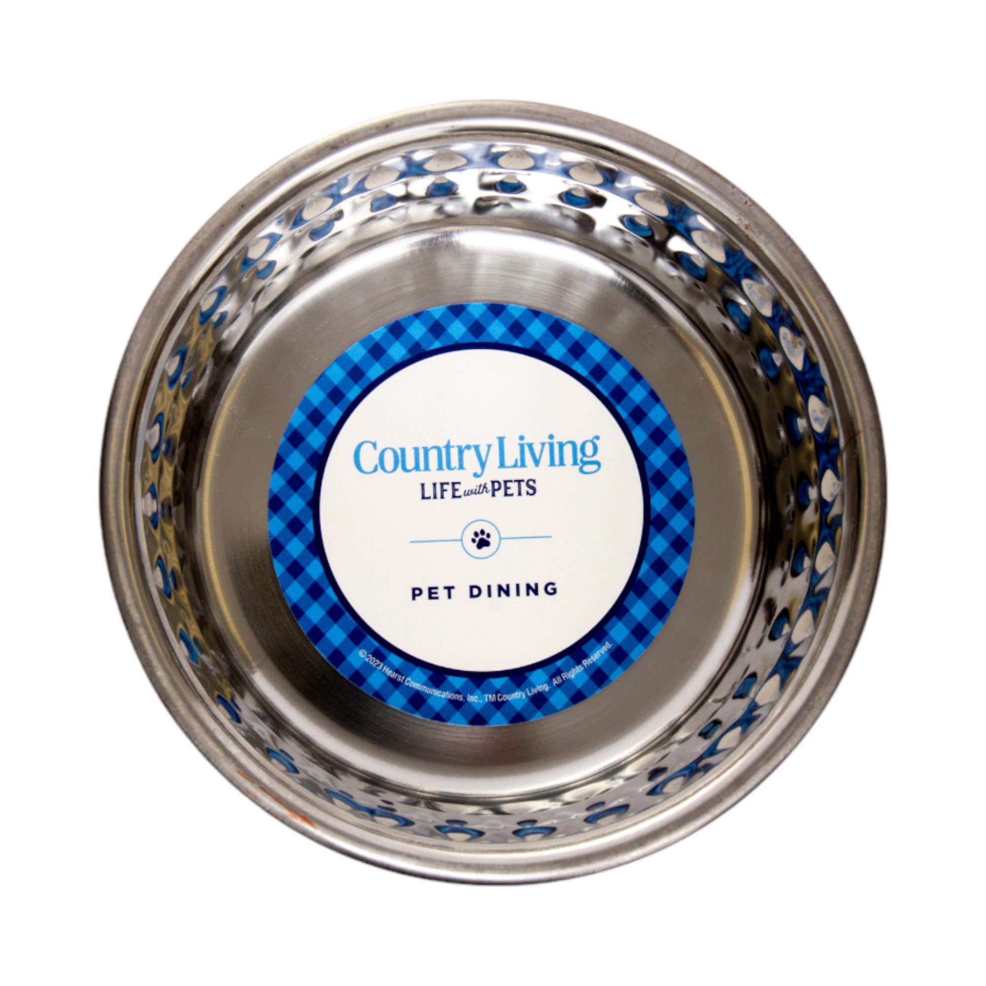 Hammered Stainless Steel Dog Bowl Set - Lavender