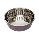 Hammered Stainless Steel Dog Bowl Set - Lavender