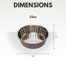 Hammered Stainless Steel Dog Bowl Set - Lavender