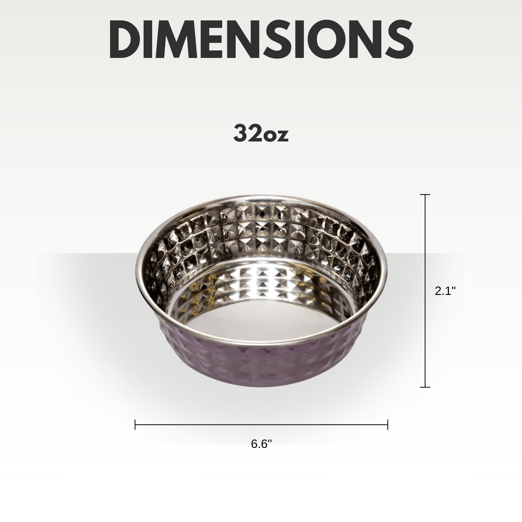 Hammered Stainless Steel Dog Bowl Set - Lavender