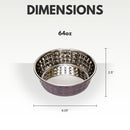 Hammered Stainless Steel Dog Bowl Set - Lavender