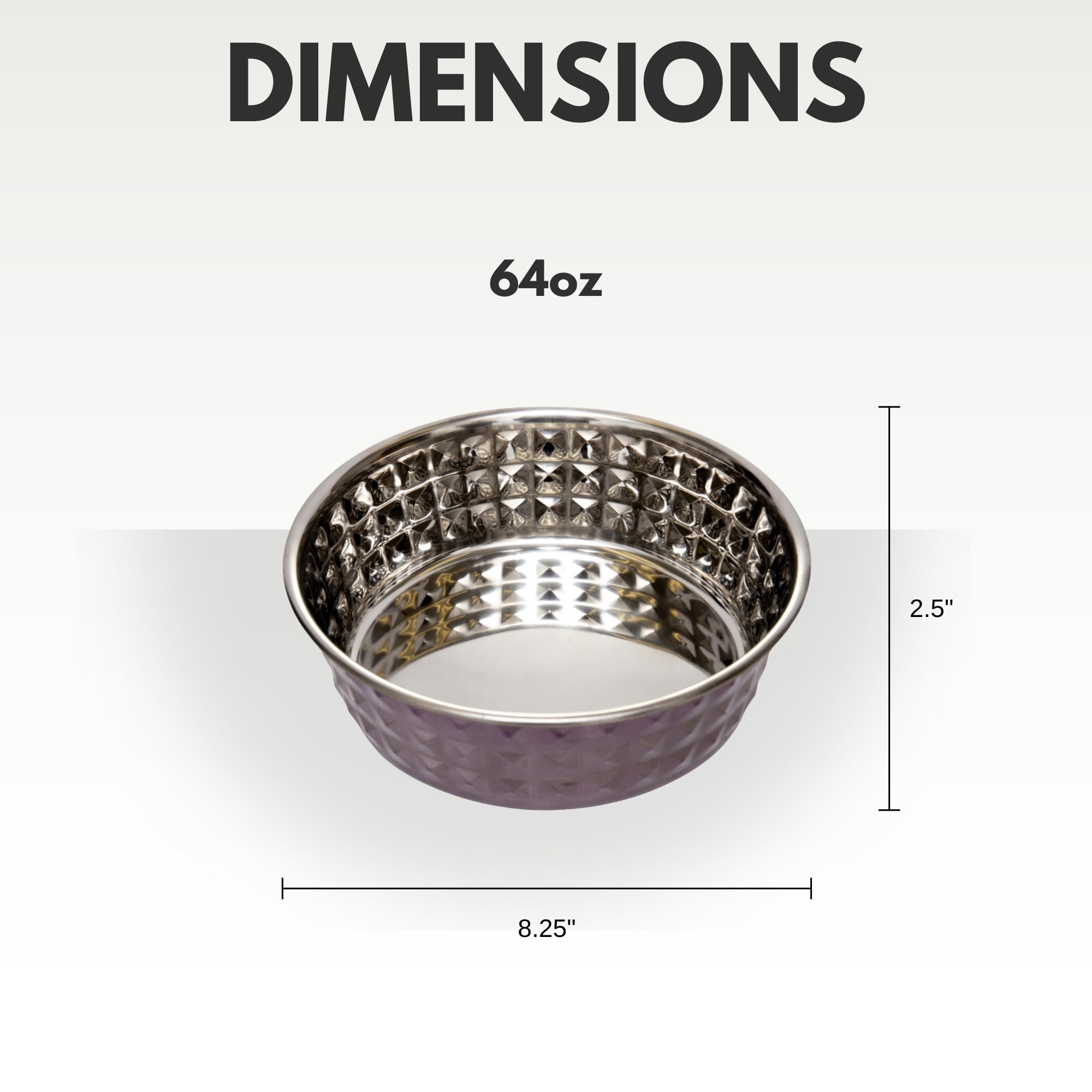 Hammered Stainless Steel Dog Bowl Set - Lavender