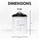 Country Living Set of 3 Pet Treat Storage Canisters – Black & White