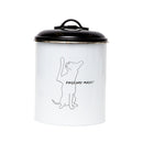 Country Living Set of 3 Pet Treat Storage Canisters – Black & White