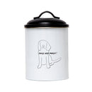 Country Living Set of 3 Pet Treat Storage Canisters – Black & White
